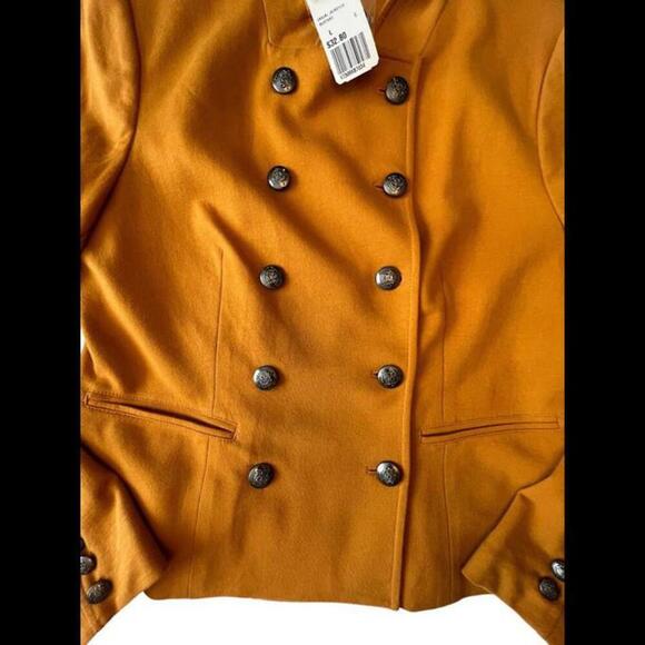 FOREVER 21 - Stylish Double-Breasted Mustard Jacket Size L - Picture 3 of 7